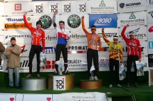 Vyhlášení kategorie juniorů. Třetí místo Jakub Friml.